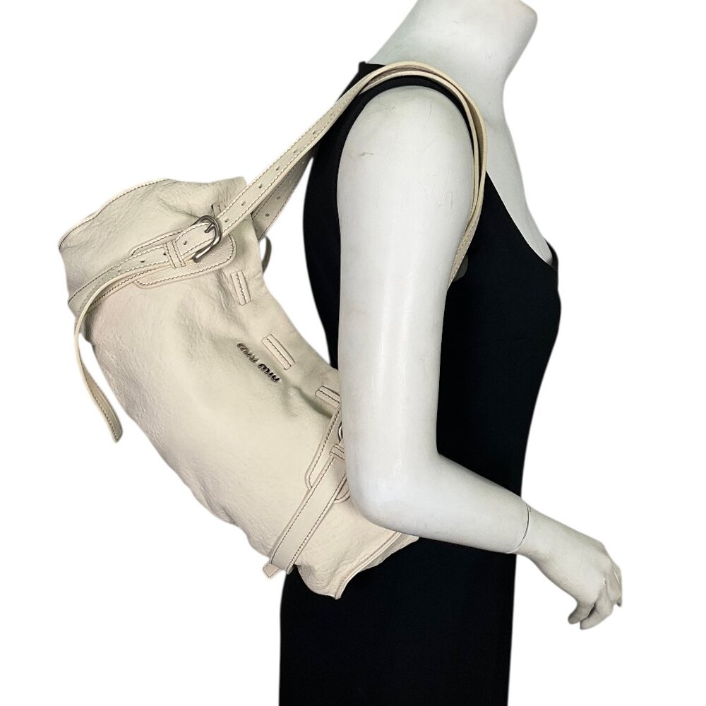 Miu Miu Soft Leather Drawstring Shoulder Bag - image 2